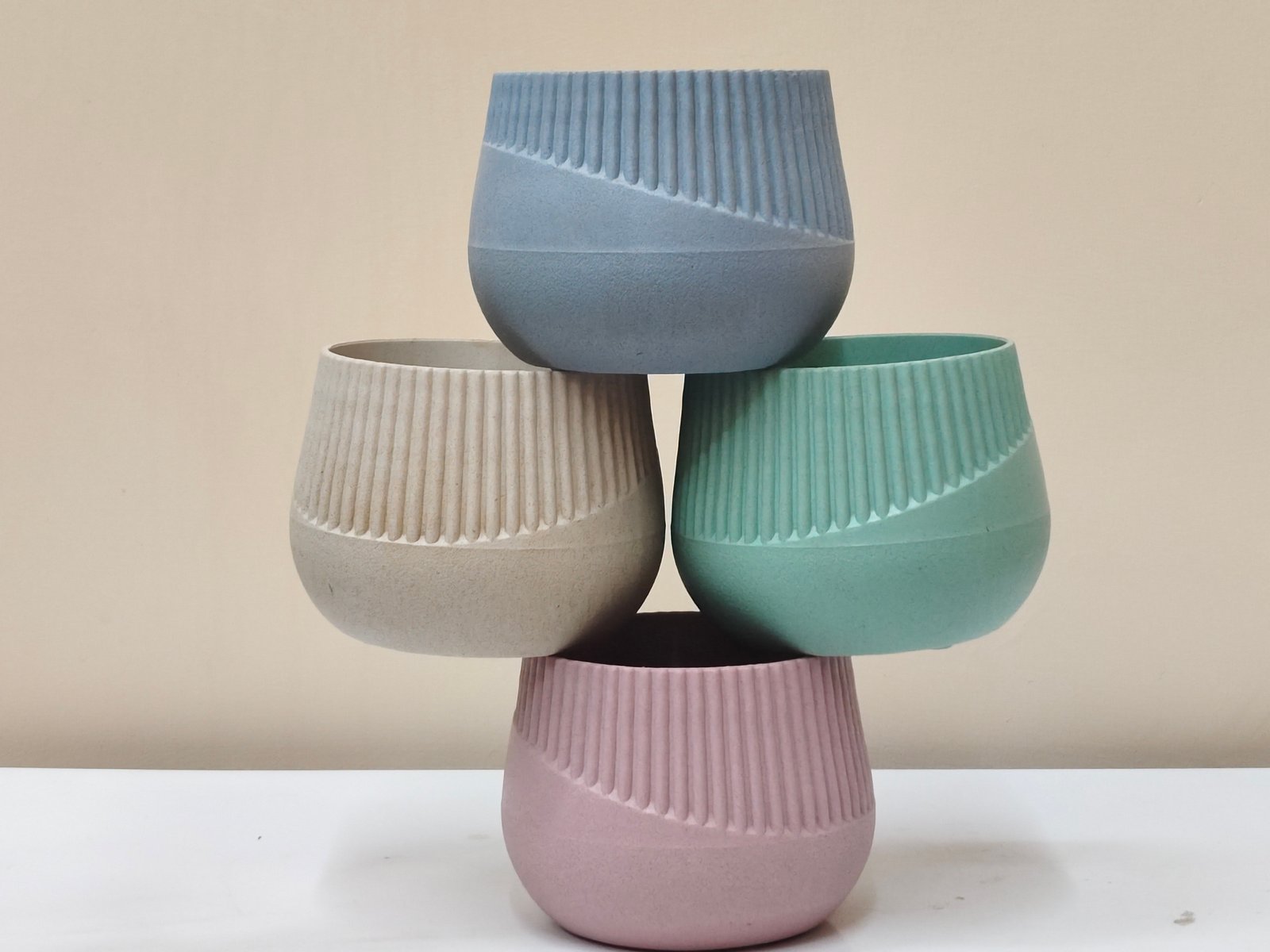 Earth-Friendly Oreo 4 inch small pots Multi Color